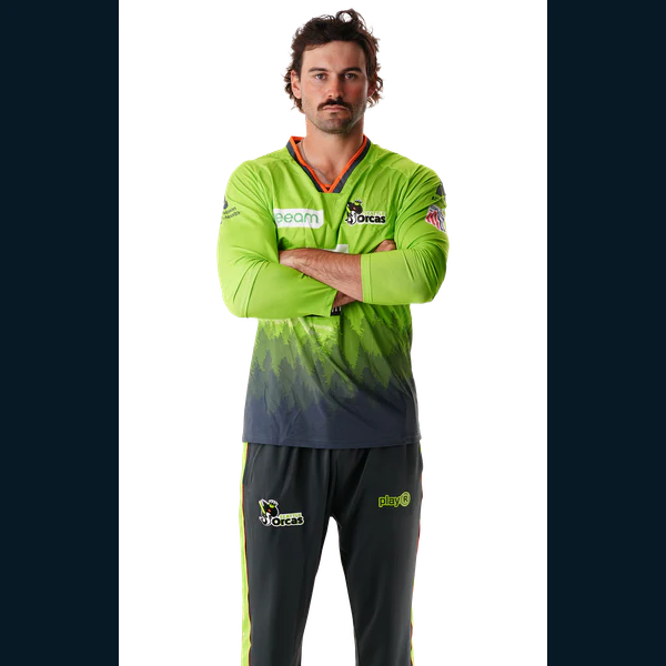 Tim Robinson portrait in Official Seattle Orcas 2026 squad shirt