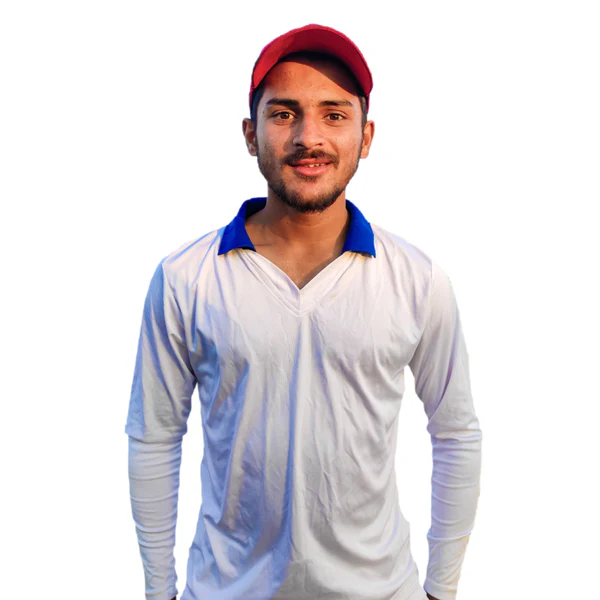 Ali Afzal portrait in Cricket playing shirt