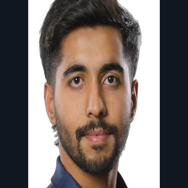 Mohammad Hurraira portrait in Official Pakistan domestic player shirt
