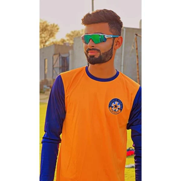 Shahzad Bhatti portrait in Cricket training shirt