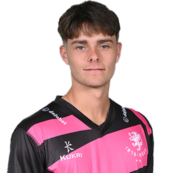 Archie Vaughan portrait in Official Somerset squad shirt