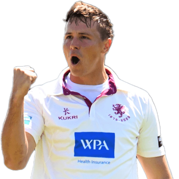 Migael Pretorius portrait in Official Somerset squad shirt