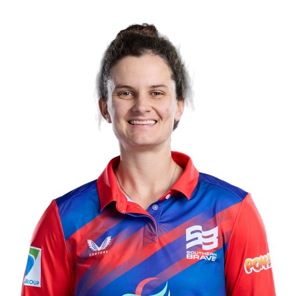 Laura Wolvaardt portrait in Official Southern Brave 2026 squad shirt