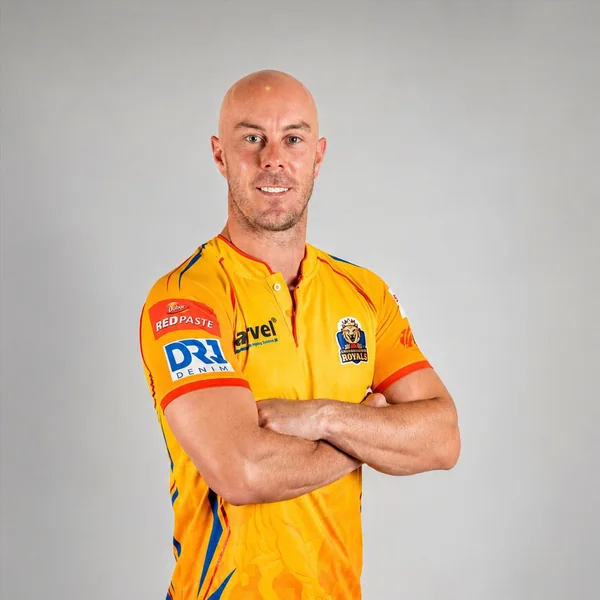 Chris Lynn portrait in Official Sudur Paschim Royals Season 2 squad shirt