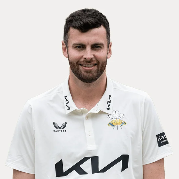 Dom Sibley portrait in Official Surrey squad shirt