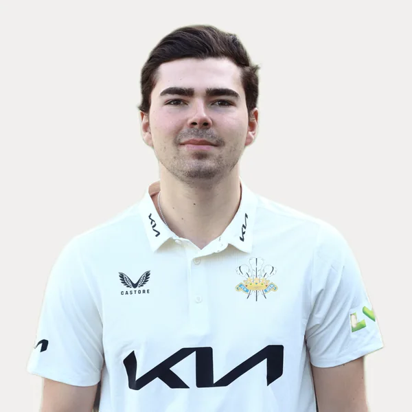 James Taylor portrait in Official Surrey squad shirt