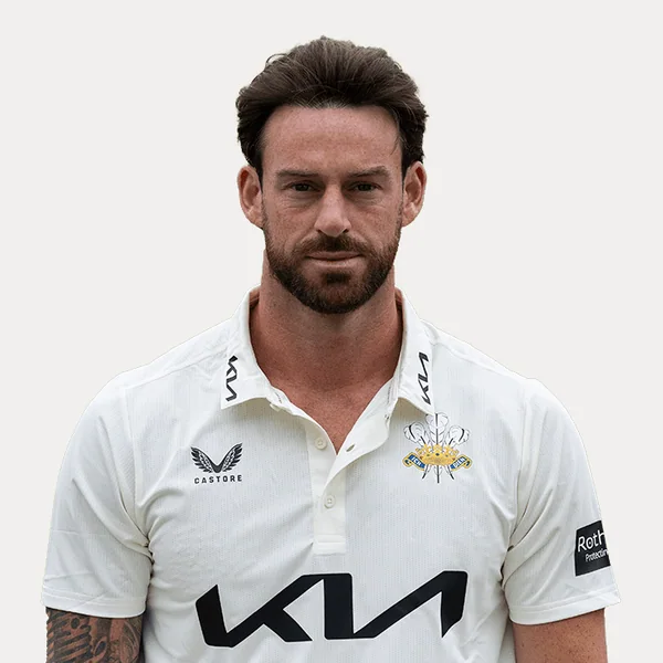 Jordan Clark portrait in Official Surrey squad shirt