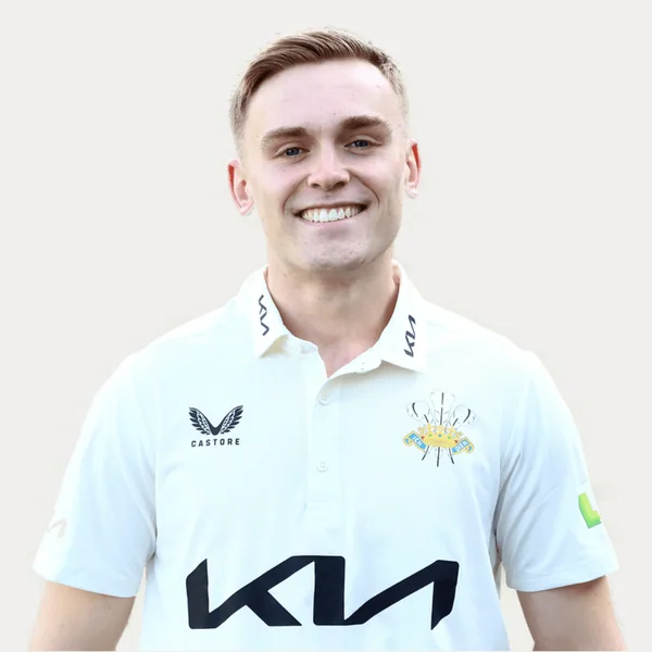 Josh Blake portrait in Official Surrey squad shirt