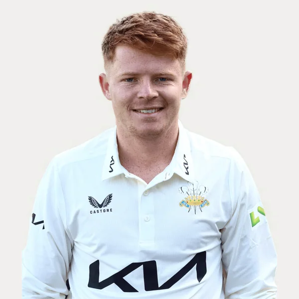 Ollie Pope portrait in Official Surrey squad shirt