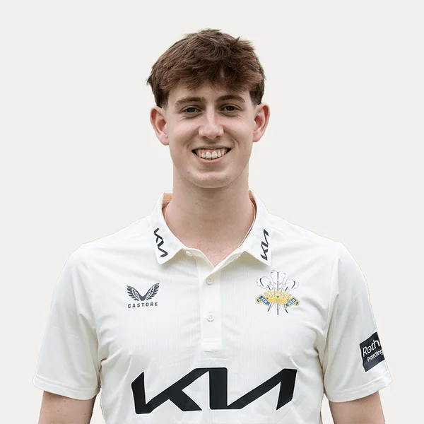 Seb Stuart-Reckling portrait in Official Surrey squad shirt