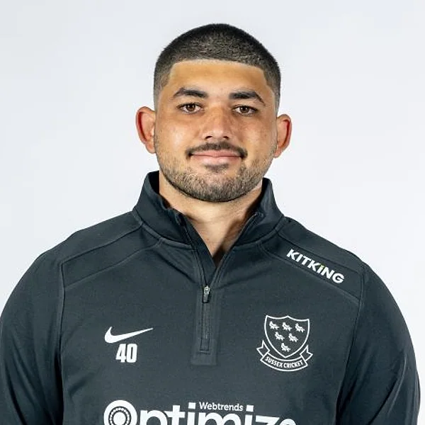 Danial Ibrahim portrait in Official Sussex player-directory shirt or playing portrait