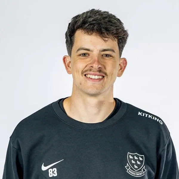 Dom Goodman portrait in Official Sussex player-directory shirt or playing portrait