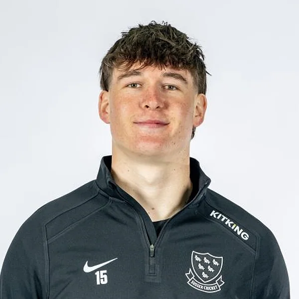 Nantes Oosthuizen portrait in Official Sussex player-directory shirt or playing portrait