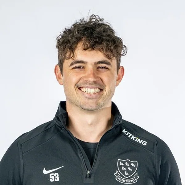 Tom Price portrait in Official Sussex player-directory shirt or playing portrait