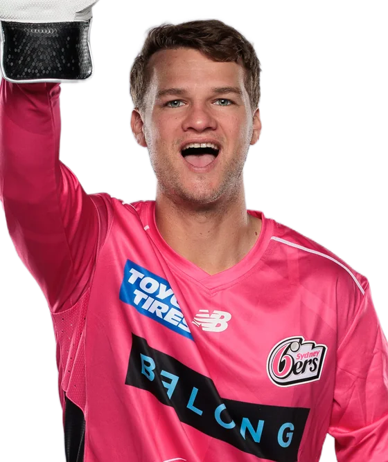 Josh Philippe portrait in Official Sydney Sixers BBL squad shirt