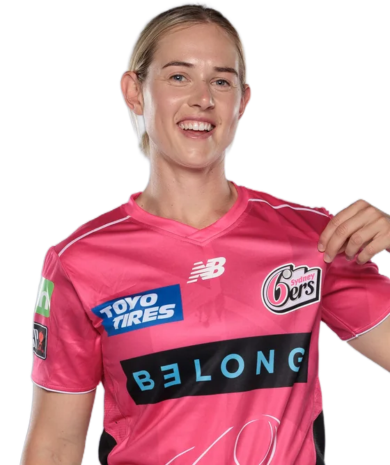 Maitlan Brown portrait in Official Sydney Sixers WBBL squad shirt