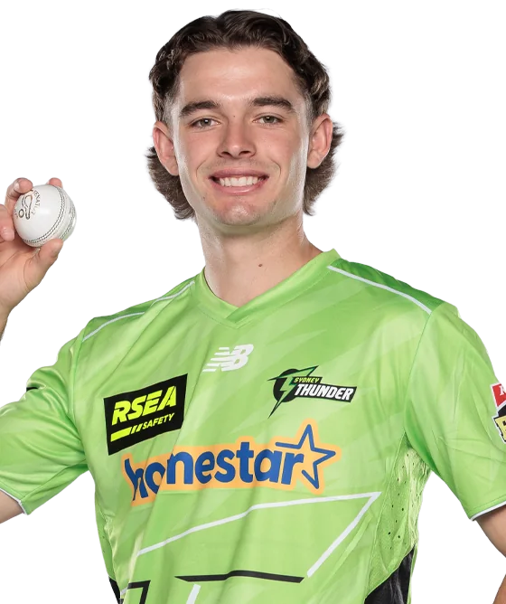Aidan O'Connor portrait in Official Sydney Thunder BBL squad shirt