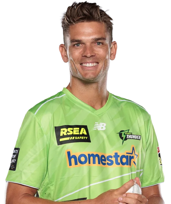 Chris Green portrait in Official Sydney Thunder BBL squad shirt