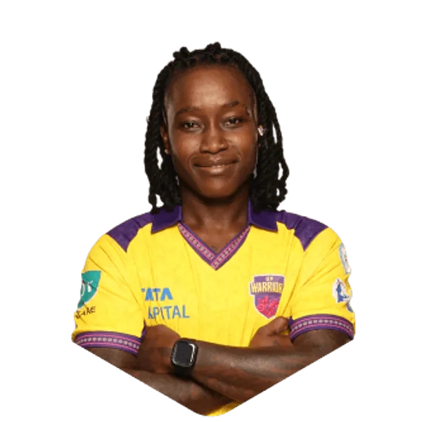 Deandra Dottin portrait in Official UP Warriorz 2026 squad shirt