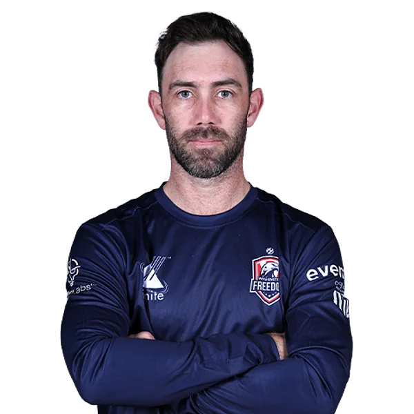 Glenn Maxwell portrait in Official Washington Freedom squad shirt
