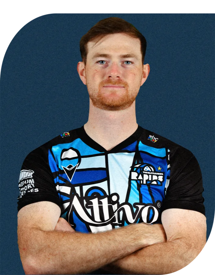 Tom Taylor portrait in Official Worcestershire 2026 men's squad portrait