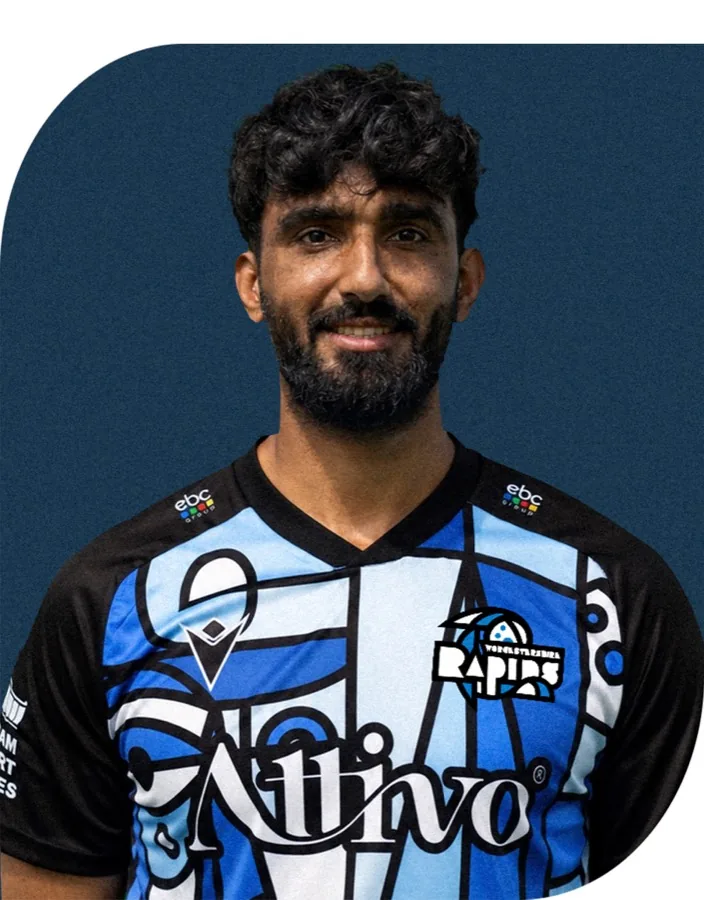 Usama Mir portrait in Official Worcestershire 2026 men's squad portrait
